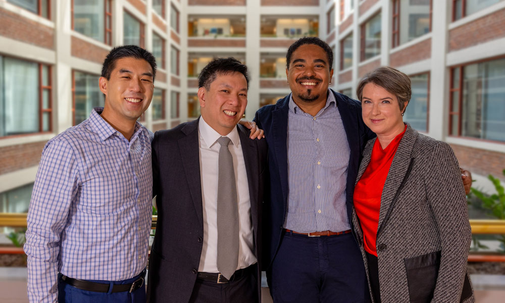 Team (left to right): William L. Hwang, MD, PhD, David T. Ting, MD, Lloyd Bod, PhD and Alexandra-Chloe Villani, PhD. Team (left to right): William L. Hwang, MD, PhD, David T. Ting, MD, Lloyd Bod, PhD and Alexandra-Chloe Villani, PhD.