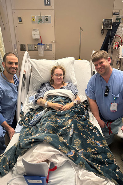 Kelli at MGH with two providers